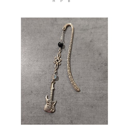 Marque page tourmaline noire et labradorite