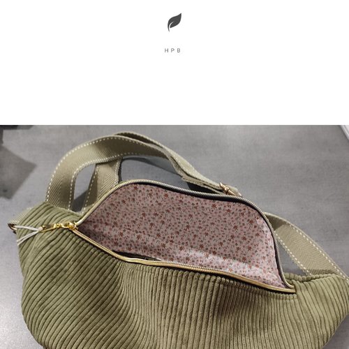 Sac banane velours côtelé