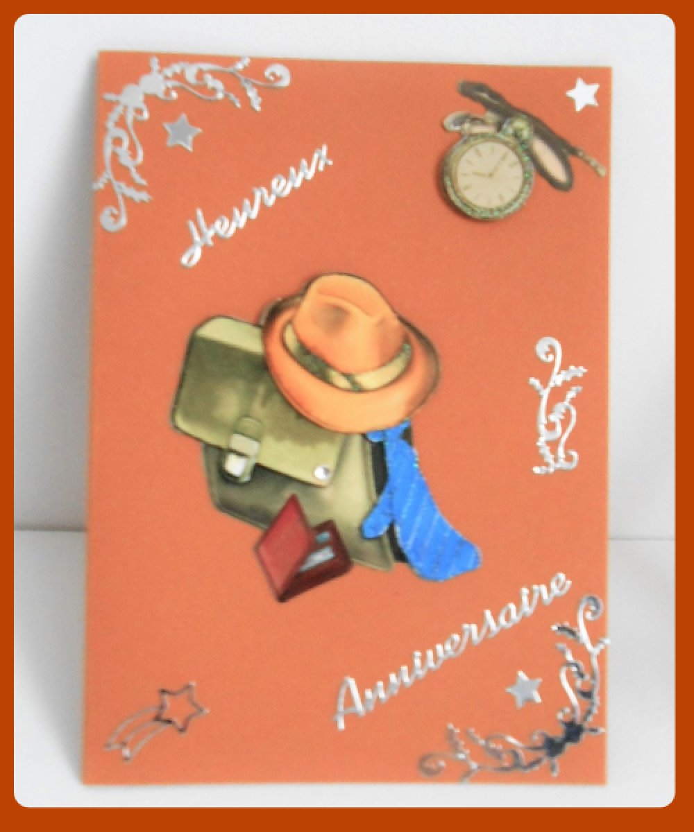 Carte Anniversaire Orange Pour Homme Un Grand Marche