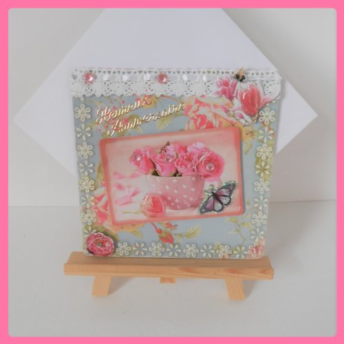 Carte Anniversaire Femme Bouquet De Roses Un Grand Marche