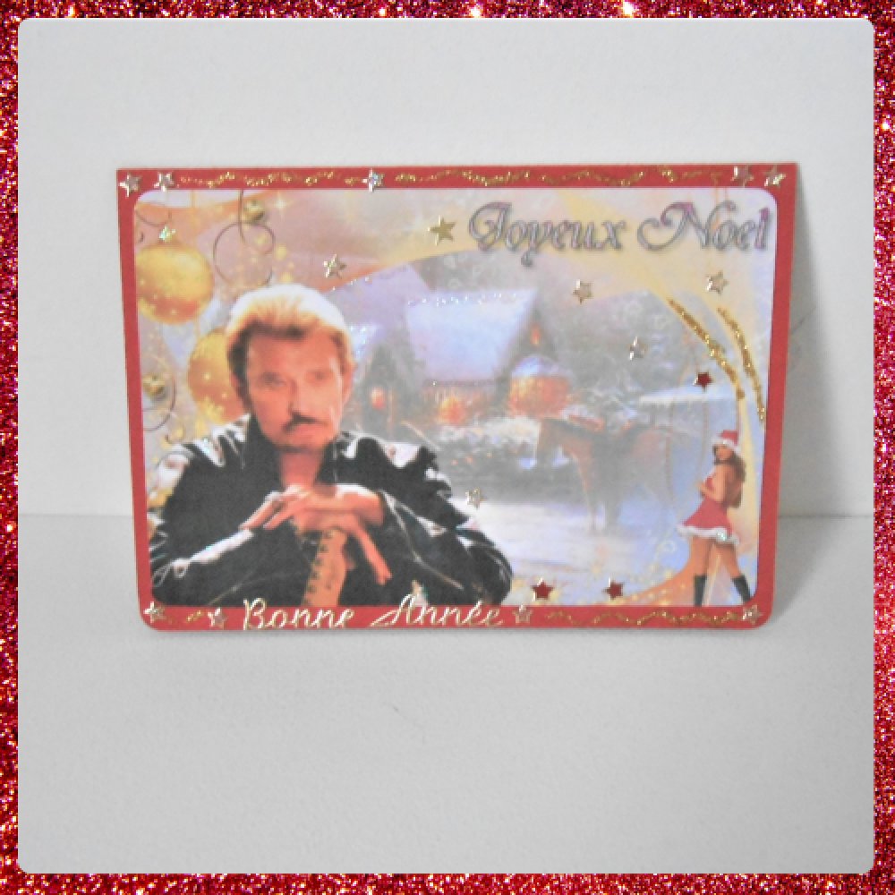 Carte De Voeux Rouge Johnny Hallyday Un Grand Marche