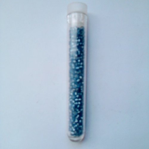 Tube de perles de rocailles bleues 2mm x10gr