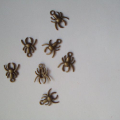 Breloques araignées 15mm x7