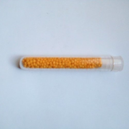Tube de perles de rocailles jaune 2mm x10gr