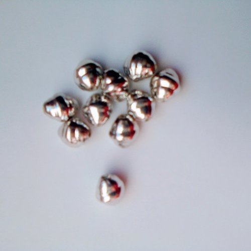 Perles ccb argent ovale striée 15mm x10