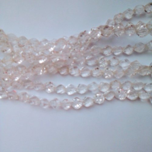 Perles toupies à facettes transparente 7mm x10
