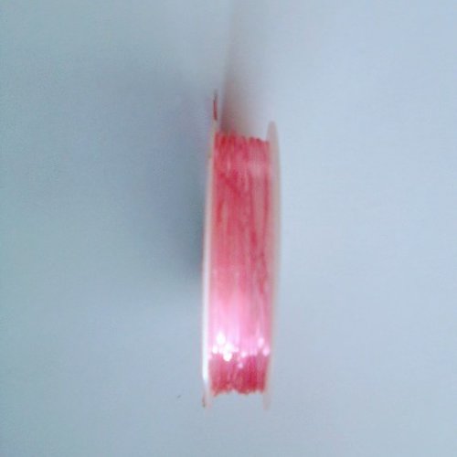 Bobine de fil élastique rose 10 mètres x 0.8mm