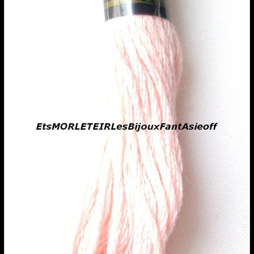 Echevette de marque gt coton mouliné rose pâle 8 mètres