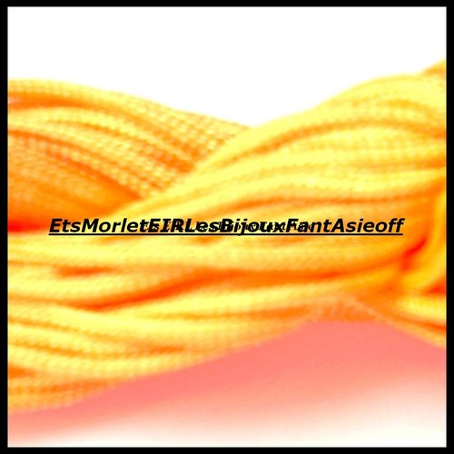 Echevette de fil nylon tressé orange x10 mètres