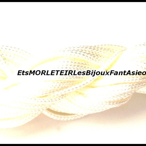 Echevette de fil nylon tressé blanc x10 mètres