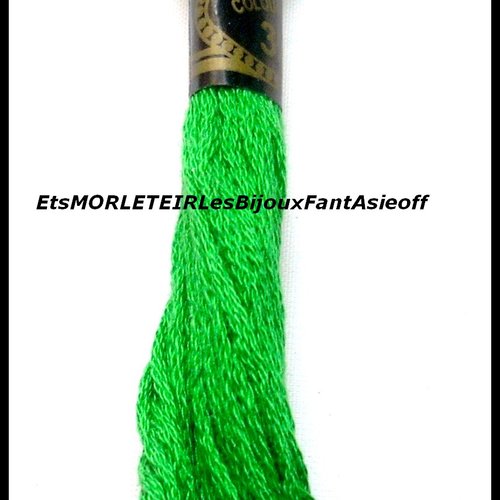 Echevette de marque gt coton mouliné vert foncé 8 mètres
