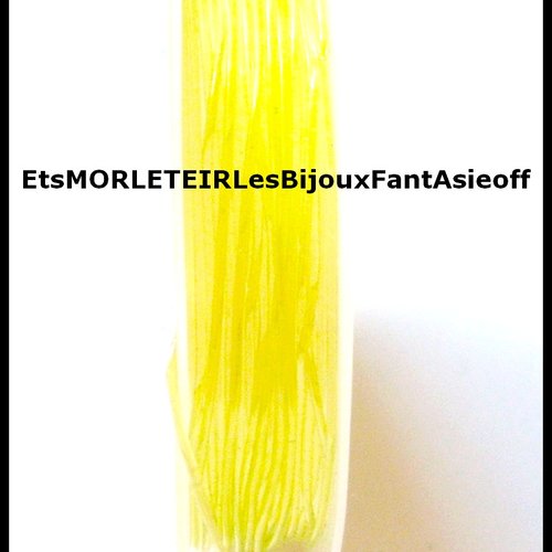 Bobine fil élastique jaune 2mm x10 mètres