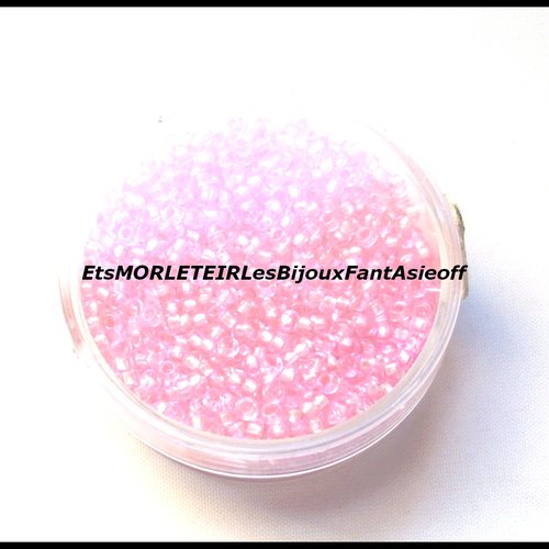 Boite de rocailles silv nucl crystal pink kars 17gr x2mm