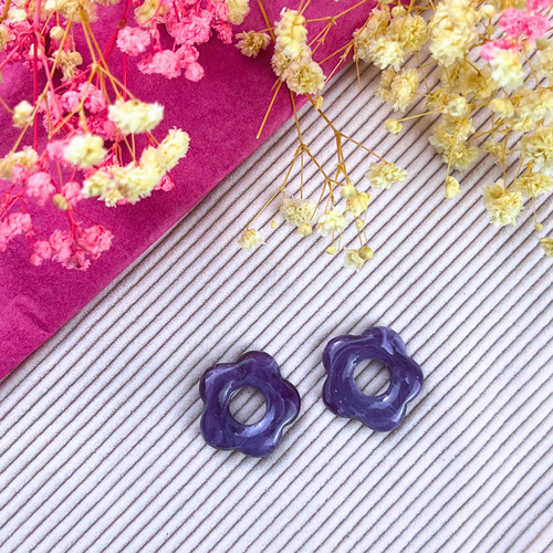Boucle d'oreille fleur, pour créole en acier inoxydable pour femme et enfant pampilles interchangeables