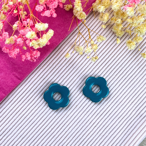 Boucle d'oreille fleur, pour créole en acier inoxydable pour femme et enfant pampilles interchangeables