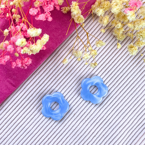 Boucle d'oreille fleur, pour créole en acier inoxydable pour femme et enfant pampilles interchangeables
