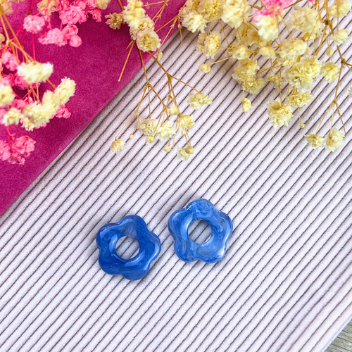 Boucle d'oreille fleur, pour créole en acier inoxydable pour femme et enfant pampilles interchangeables