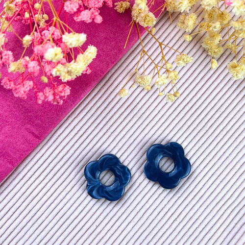 Boucle d'oreille fleur, pour créole en acier inoxydable pour femme et enfant pampilles interchangeables