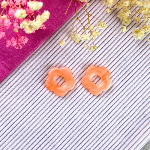 Boucle d'oreille fleur, pour créole en acier inoxydable pour femme et enfant pampilles interchangeables