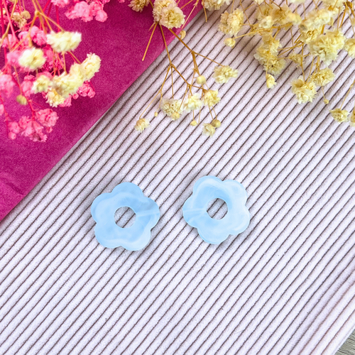 Boucle d'oreille fleur, pour créole en acier inoxydable pour femme et enfant pampilles interchangeables