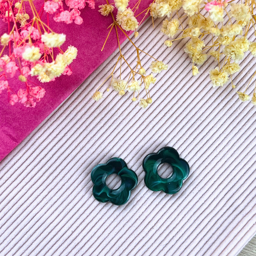 Boucle d'oreille fleur, pour créole en acier inoxydable pour femme et enfant pampilles interchangeables