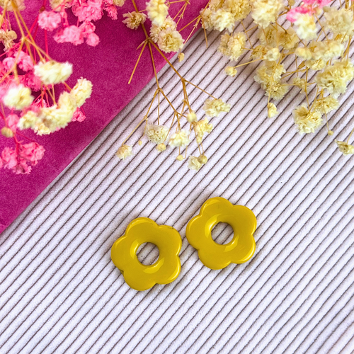 Boucle d'oreille fleur, pour créole en acier inoxydable pour femme et enfant pampilles interchangeables