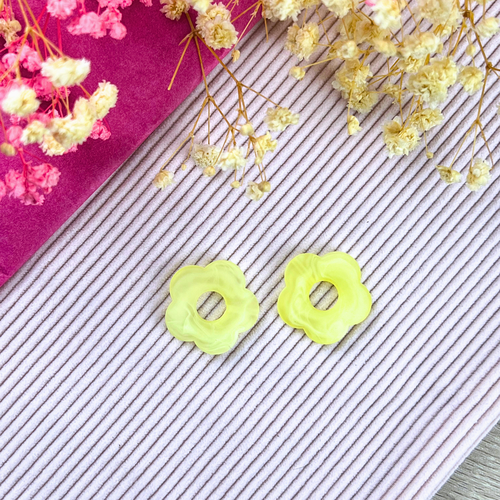 Boucle d'oreille fleur, pour créole en acier inoxydable pour femme et enfant pampilles interchangeables