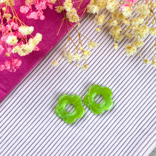Boucle d'oreille fleur, pour créole en acier inoxydable pour femme et enfant pampilles interchangeables