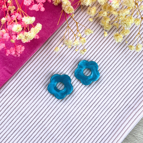 Boucle d'oreille fleur, pour créole en acier inoxydable pour femme et enfant pampilles interchangeables