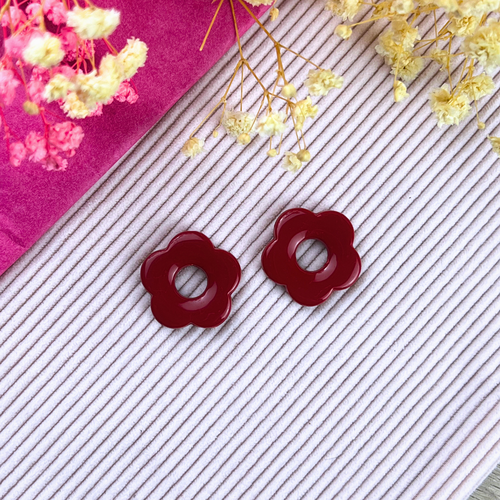 Boucle d'oreille fleur, pour créole en acier inoxydable pour femme et enfant pampilles interchangeables