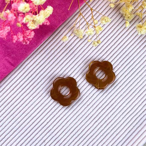 Boucle d'oreille fleur, pour créole en acier inoxydable pour femme et enfant pampilles interchangeables