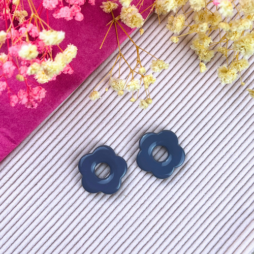 Boucle d'oreille fleur, pour créole en acier inoxydable pour femme et enfant pampilles interchangeables