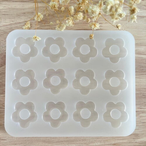 Moule silicone pour résine époxy, uv, resinmold, moule pour pampilles interchangeable, moule silicone fleur