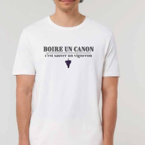 T-shirt "boire un canon c'est sauver un vigneron"