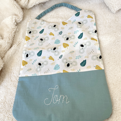 Bavoir maternelle bio (sur-mesure)