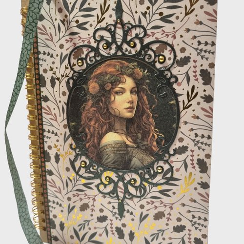 Carnet de notes illustration "dryade", carnet de notes à spirales ligné personnalisé