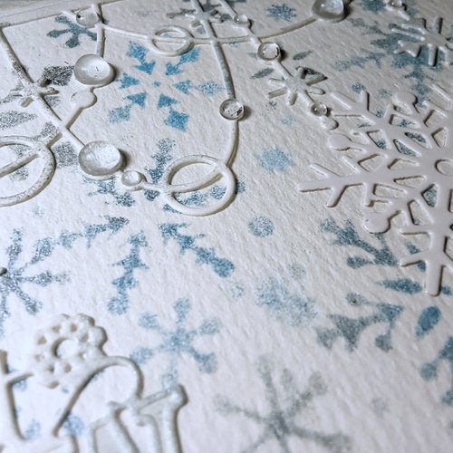 Carte de noël flocons "let it snow"