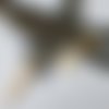 Fermeture equestre kaki à glissiere dorée , double curseurs séparable , longueur sur mesure 50 cm à 100 cm