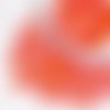 300 perles cabochon demi rond à coller acrylique orange rouge nacre avec reflets multicolores 4 mm - dos plat - creation diy