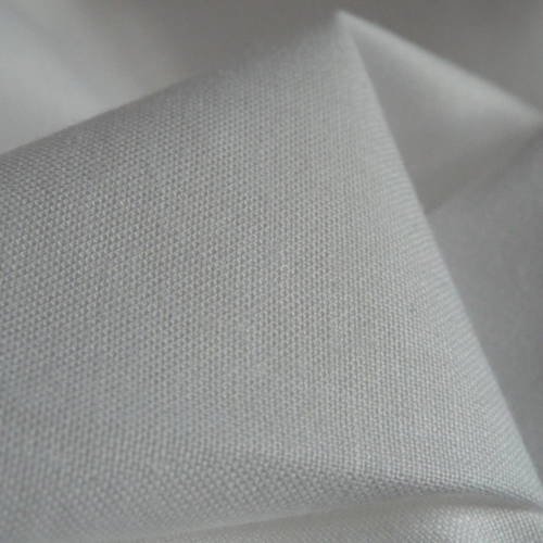 Tissu satinette  - ecru - largeur 2m80 - ameublement / habillement / déco