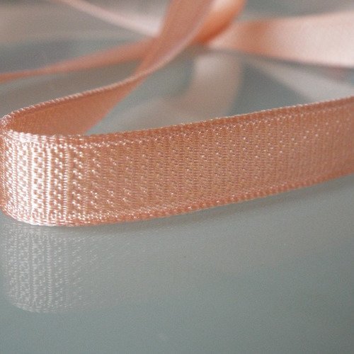 Ruban saumon - largeur 1 cm - créations - customisation - couture
