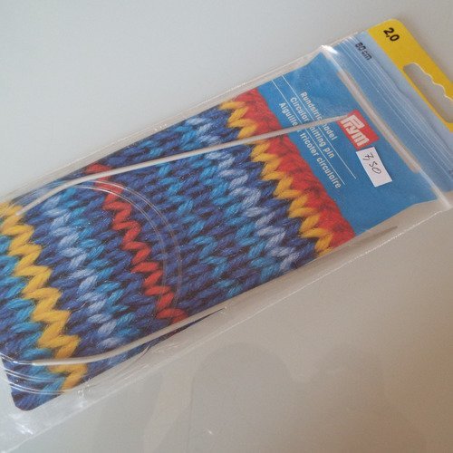 Aiguille à tricoter circulaire - marque prym - 2mm / 80 cm - accessoire tricot