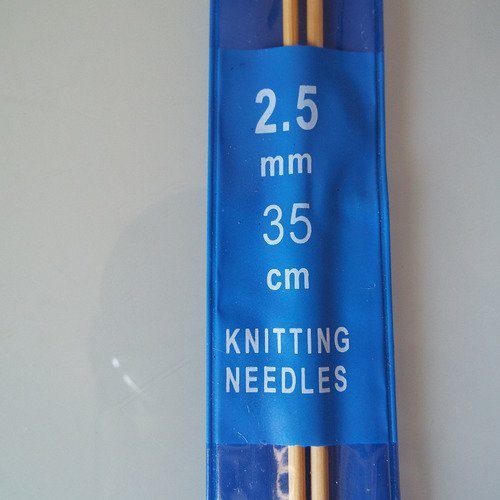 Aiguille à tricoter - bambou  - 2.50 mm / 35 cm - accessoire tricot