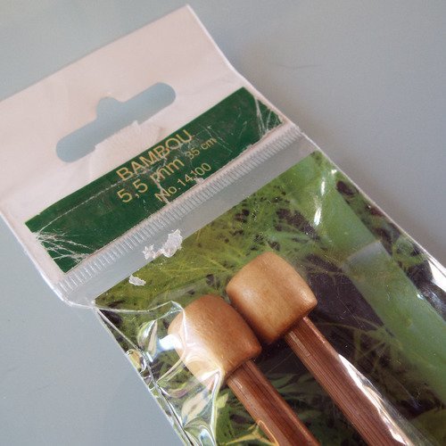 Aiguille à tricoter - bambou - marque bergère de france - 5.5 mm / 35 cm - accessoire tricot