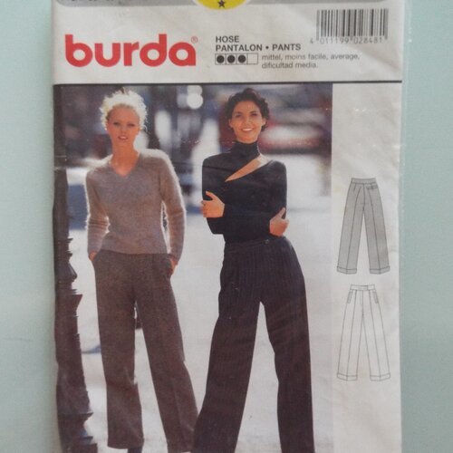 Patron burda adulte - occasion - n°2848 - pantalon - taille36 à 44