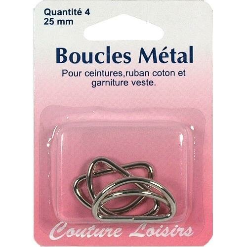 Boucles métal 25 mm - sac - saccoche - accessoire