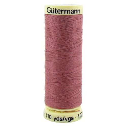 Fil à coudre gütermann - 100% polyester - 100 m - coloris 474 vieux rose