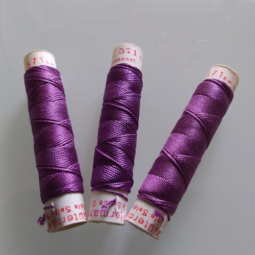 Fil à coudre - cordonnet de soie gutermann - col 571 - violet clair 