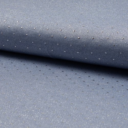 Tissu habillement - 70 % viscose 25 % lurex 5% polyester   - gris bleu - largeur 1m40