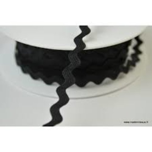 Croquet - 100% polyester - 8 mm de large - noir - vendu au mètre
